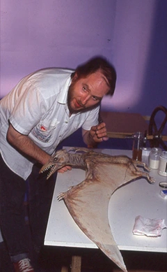 Jacques Gastineau working on his animatronic Pterodactyl 